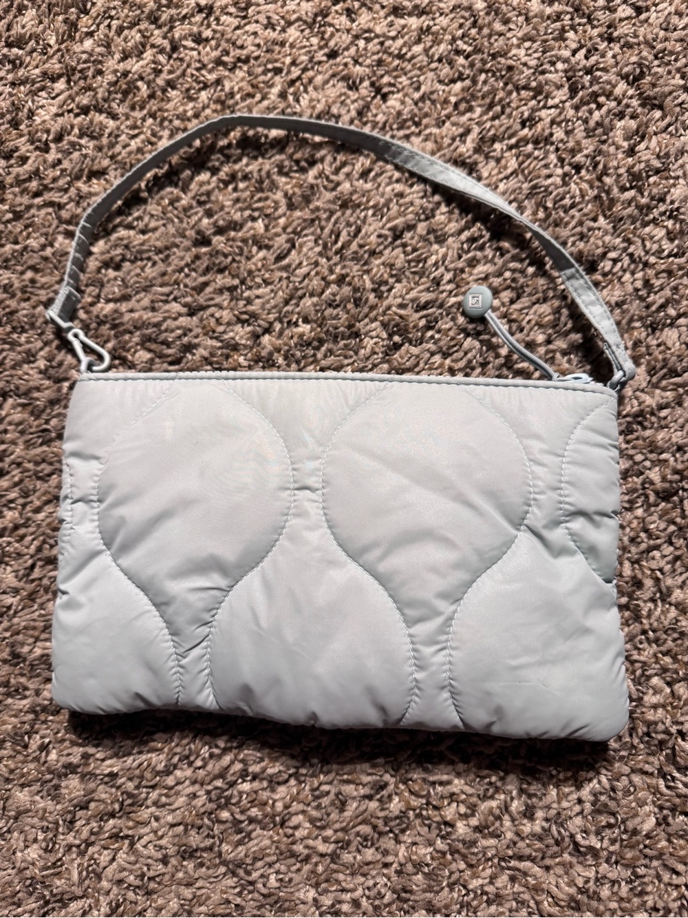 Vera Bradley Quilted Light Gray Wristlet Clutch